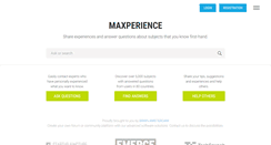 Desktop Screenshot of maxperience.com