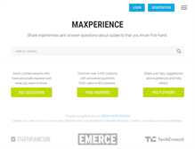 Tablet Screenshot of maxperience.com